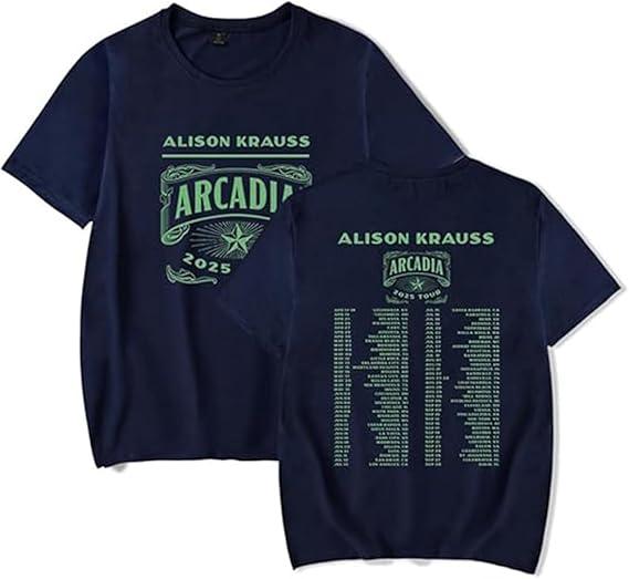 Alison Krauss Arcadia 2025 Crewneck Casual TShirt Street Trend ShortSleeve Summer S