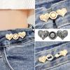 Love Heart Adjustable Waist Clip Zinc Zinc Alloy Waist Buckle Button Clasps Clothing Accessories   Skirts