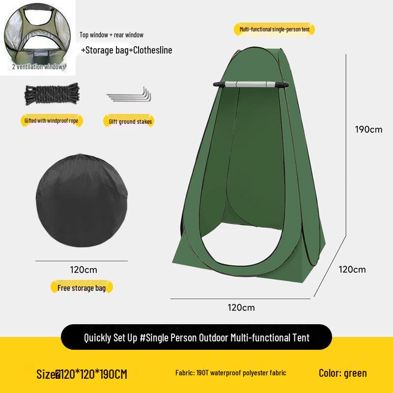 Portable Outdoor Shower & Changing Tent: Thickened Bathing & Mobile Toilet Shelter