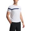 Fila Tennis Series College Style Simple Striped Casual Sports Comfortable Versatile Knitted Short Sleeve T-Shirt Men T-Shirts A11M513102F-WT