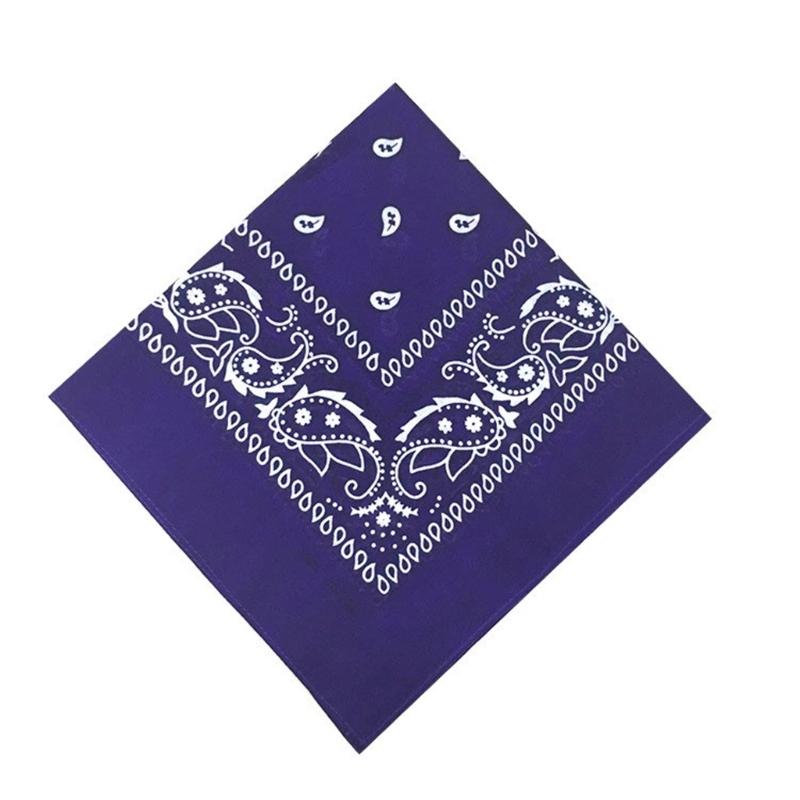 

Bandanas Head Scarf Neckerchief Motorbike Scarf Handkerchiefs Cotton Head Scarf Hip Hop Scarves Outdoor Bandanas фіолетовий