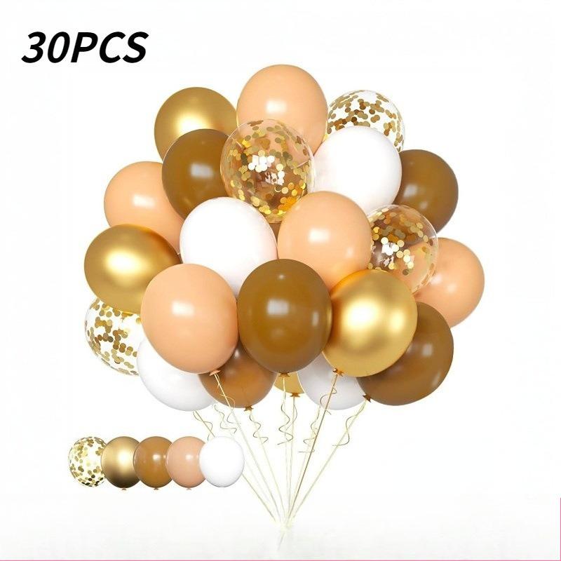 30pcs Latex Decorative Balloons, for Birthday Party Wedding Decoration ,Sequin Confetti Balloons