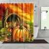 Happy Halloween Witch Pumpkin Decorative Shower Curtain Fabric Waterproof Polyester 180X180Cm For Bathroom Curtain