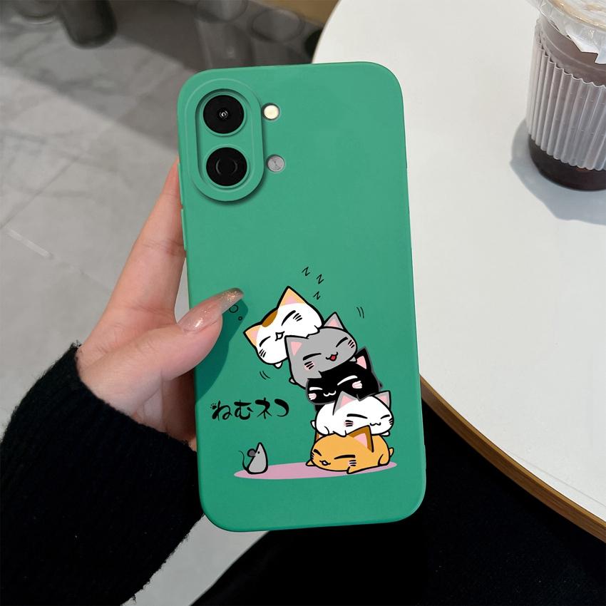 For Tecno Spark Go 3 2 1S Case Spark 30 40 40C Cover Pova 7 Pro Neo Ultra Phone Bags Cute Owl Cat Soft Liquid Silicone Anti Drop Shell For Tecno Cases