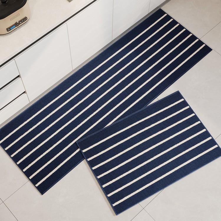 Absorbent Non-slip Striped Floor Mat for Kitchen, Bathroom, and Entryway