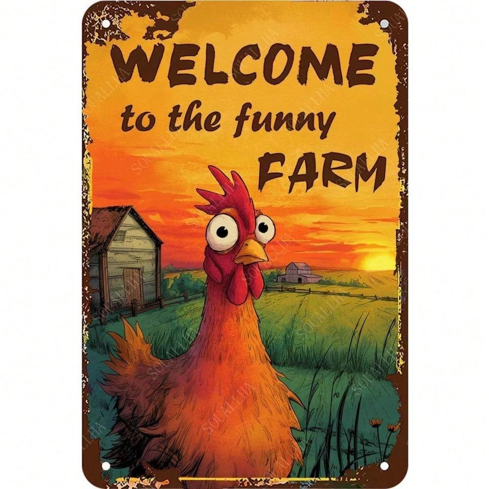 Vintage Farm Metal Sign Wall Decor Kitchen Home Tin Plaque