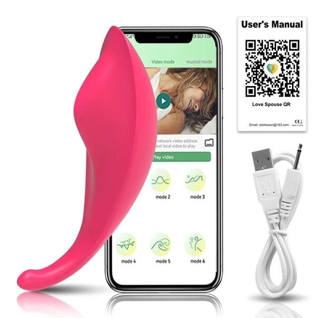 Powerful Bluetooth Vibrator Female APP Control Vibrating Wearable Clitoris Stimulator Adult Goods Sex Toy for Women 's Panties