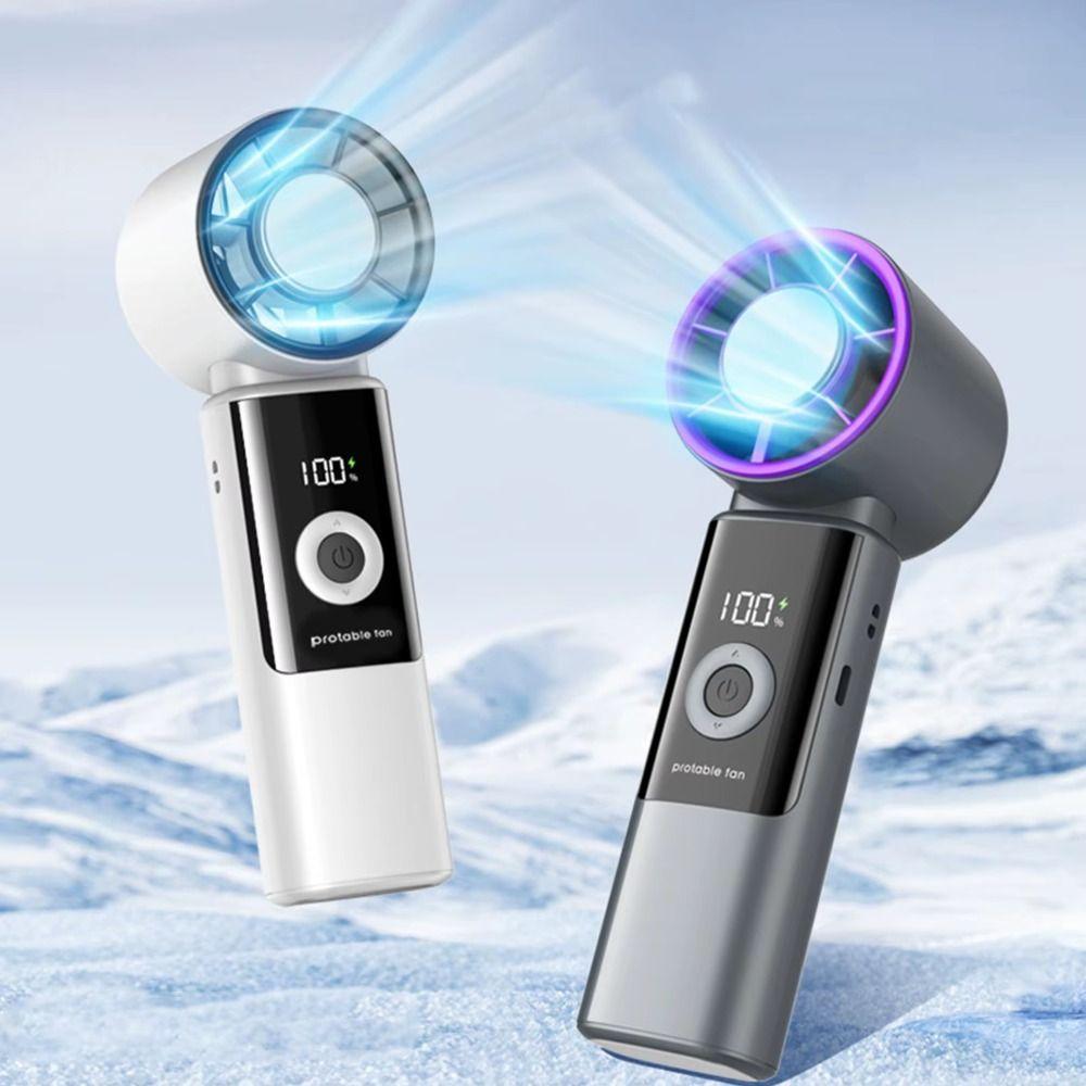 Digital Display Portable Handheld Fan Adjustable Personal Cooling Fan Powerful Turbos Fan  Camping