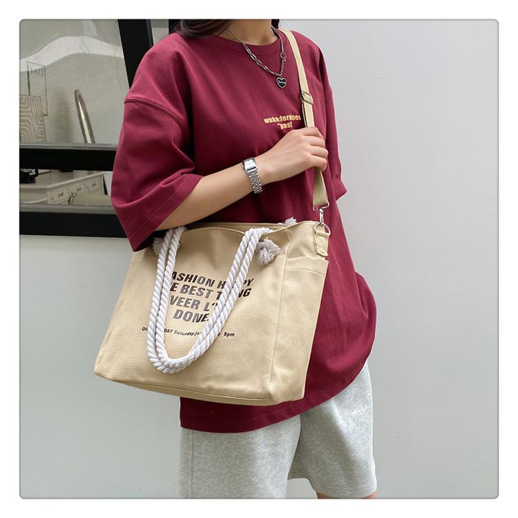 Новая простая холщовая женская сумка большой вместимости — фото 20