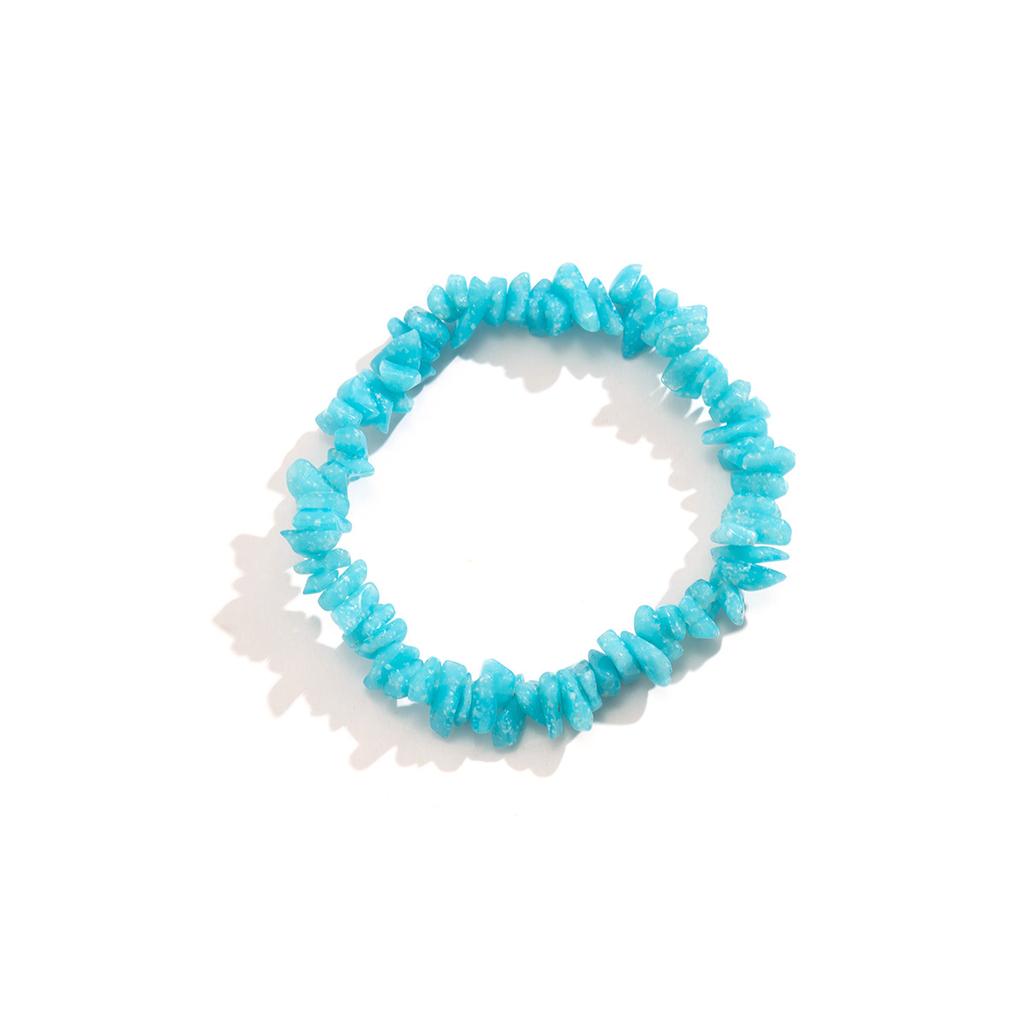 Accessories, simple irregular geometric colored jewelry, creative pastoral gravel elastic bracelet women