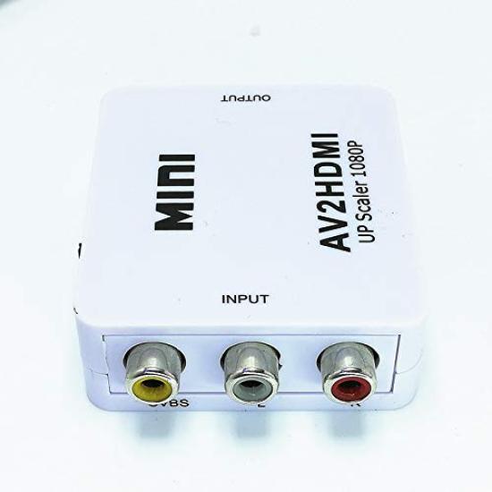 RCA na HDMI AV AV na HDMI konvertor s USB kabelem Konvertor, Konvertor, Kabel, Podpora 1080p/720p, 3 barvy (RCA-HD-bílá)