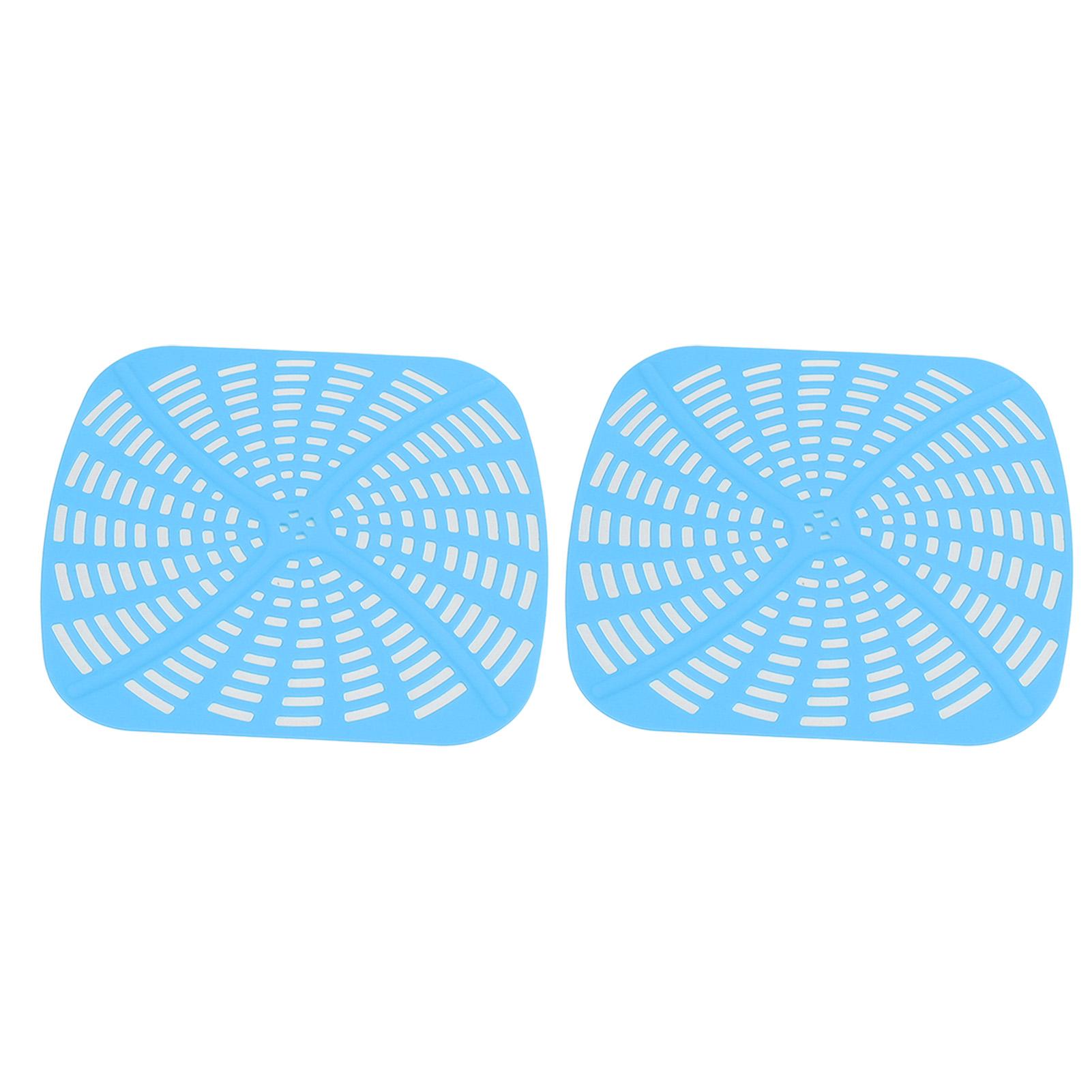 

2pcs Fryer Reusable Silicone Fryer Liner Scratch Resistant Silicone Liner Mat for Ninja Foodi AG301 Fryer Blue синій