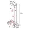 Miyatake Seisakusho Celestia Clothes 51cm Wide X 45cm Deep X Antique with Shelf for and More Rack, HS-510, 170.5cm High, Gold, Bags, Shoes,