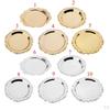 " 6" Gold Round - Washable and Reusable for Wedding Birthday Party Dessert Cake Plate