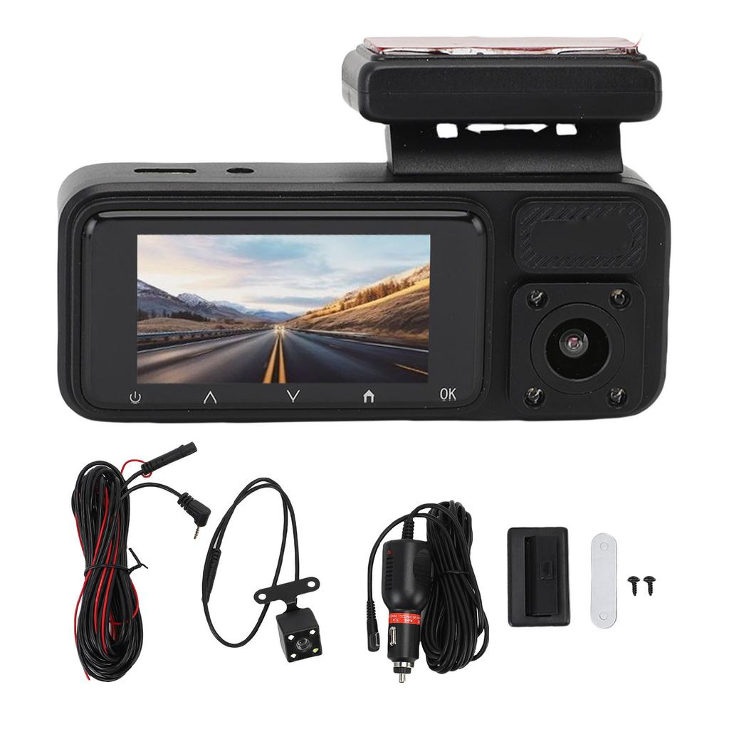 3 Channel Dash Camera 1080P 170 Degree Wide Angle APP Control Front Rear Car DVR with 2.0 Inch Screen