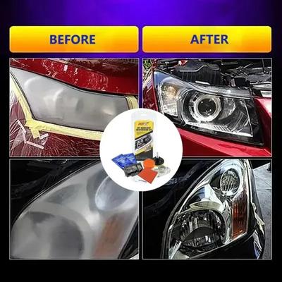 Car Headlight Restoration Kit - Yellowed Lenses & Scratches Repair Polisher Brightener for Headlights