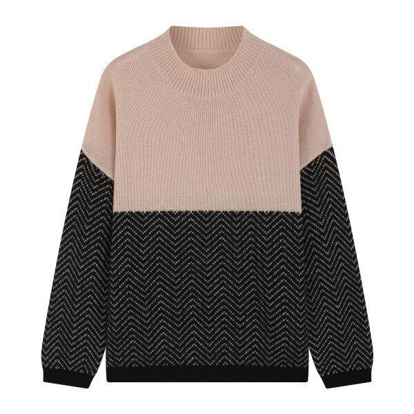 

2025 European/American Plus Size High Neck Sweater for Women - Slimming, Loose Fit Pullover, Autumn/Winter Outerwear. 1XL