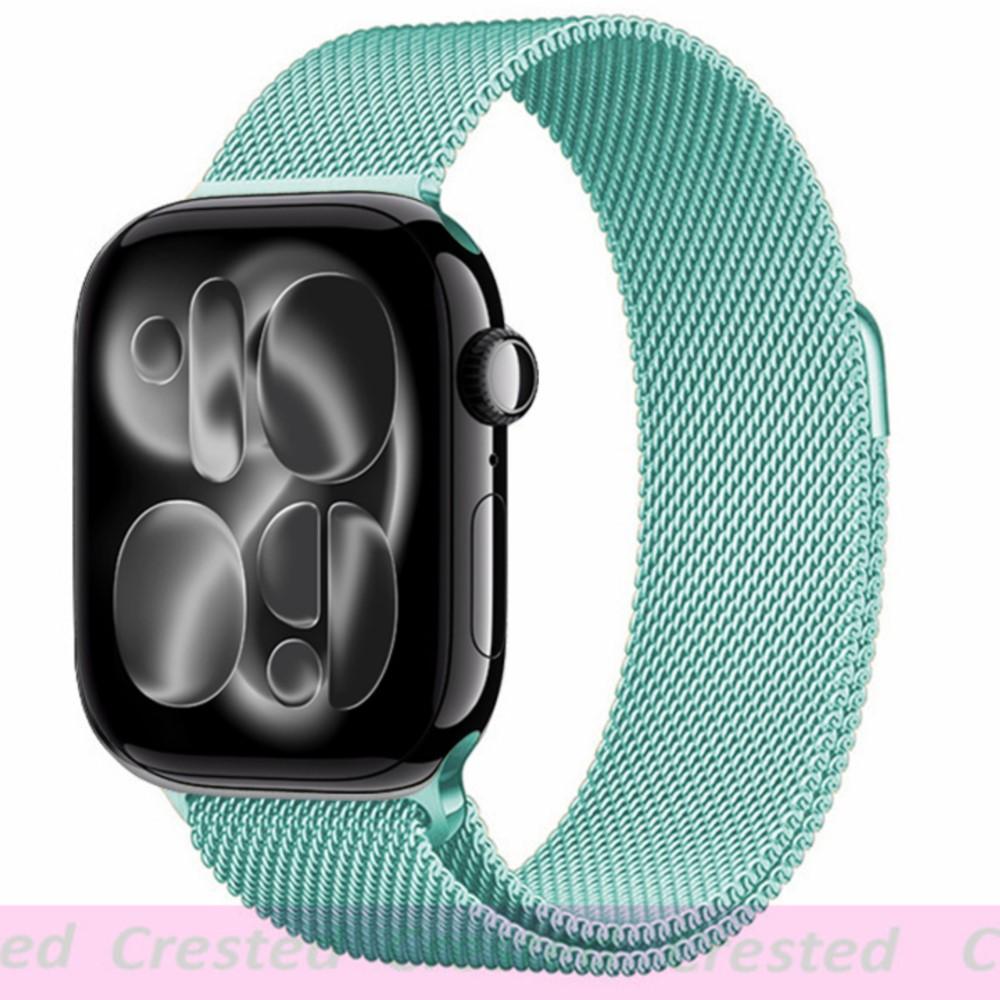 Milanese Loop Strap For Apple Watch Bands 44mm 46mm 40mm 45mm 41mm 42mm Correas Bracelet iWatch Series 10 11 Se 7 8 9 Ultra 2 3