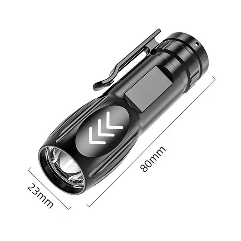 Tragbare Superhelle LED Superhell Hohe Leistung Große Reichweite Wiederaufladbare Mini-Taschenlampe