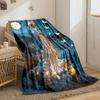 Moonlit Virgin Mary Butterflies Blanket  Printed Blanket for Living Room Bed Couch lunch break Soft Cozy Blanket for Friend's festival Gift
