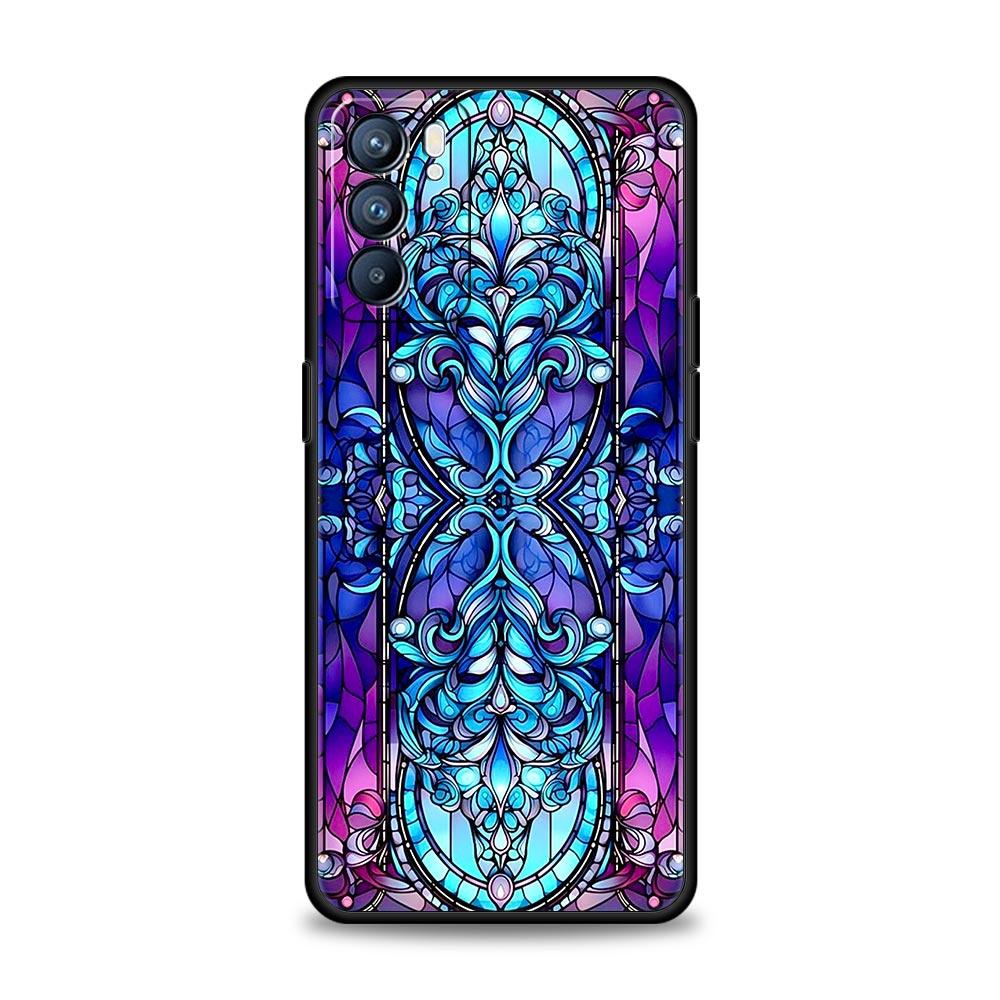 Beautiful Sun Moon Glass Phone Case For Oppo Reno 13 12 11 10 7 F Find X5 X6 A98 A80 A79 A78 A57 A54 A31 A17 Pro Soft TPU Cover