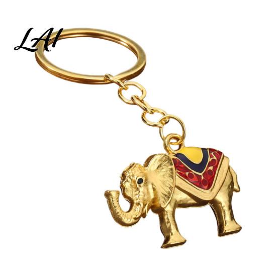 Animal Decorative Accessory Zinc Alloy Elephant Keychain Car Key Ring Holder Lightweight Keychain Pendant Handbags Backpacks Charm for Men