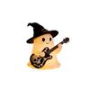 Halloween Ghost Decorative Table Lamp Witch Hat Novelty Night Light Resin Figurine Book Reading Ornament for Home Office