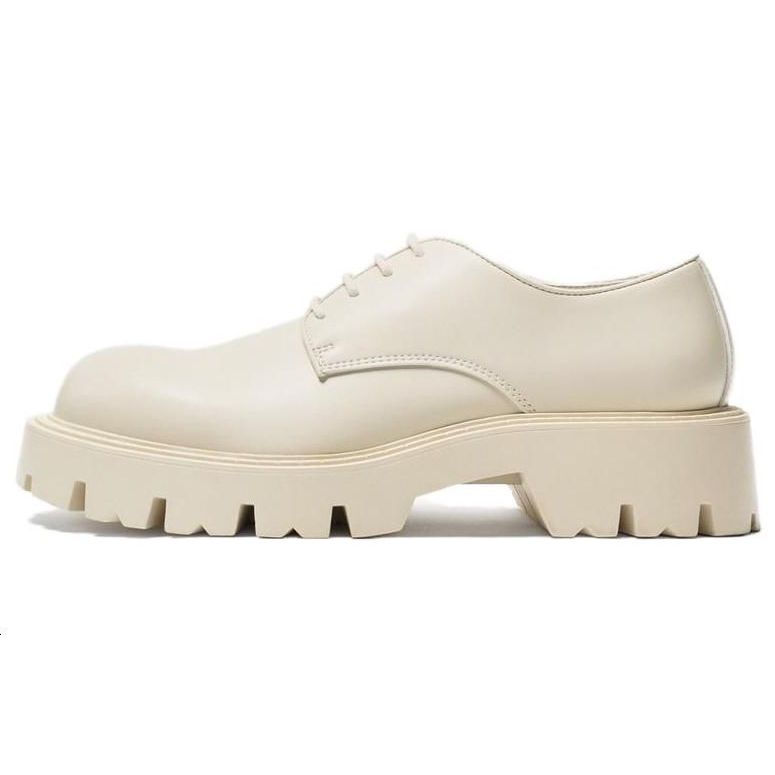 Zara Pu Grooved Thick Sole Low Top Casual Shoes Men Sneakers White 2414221001