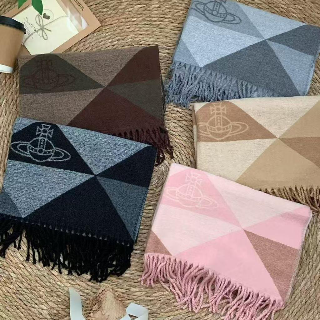 Imitation Cashmere Winter New Fashion Plaid Scarf Women's Scarf European and American Medium Length Warm Air Conditioning Shawl
