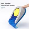 Heightening Half Pad Invisible Honeycomb Elastic Height Increase Insoles Silicone Gel for Men Women Soft Comfort Inner Growing