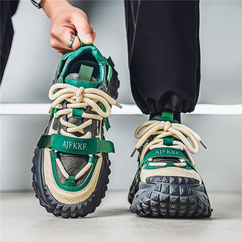 

Мужская обувь 2025 весна тренд интернет-знаменитостей толстая подошва увеличивающая рост папины кроссовки инс корейская версия популярных спортивных и повседневных кроссовок 44