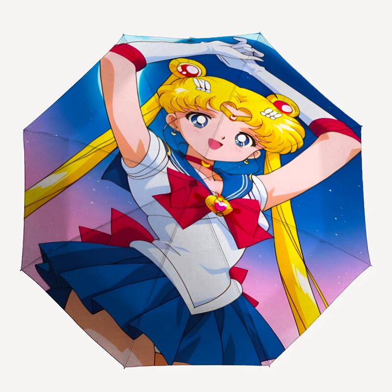 1pc Sailor Moon Umbrella, Sun Protection, And UV Shielding. It Has Eight Sturdy Ribs for Outdoor Use And Perfect As a Holiday Gift