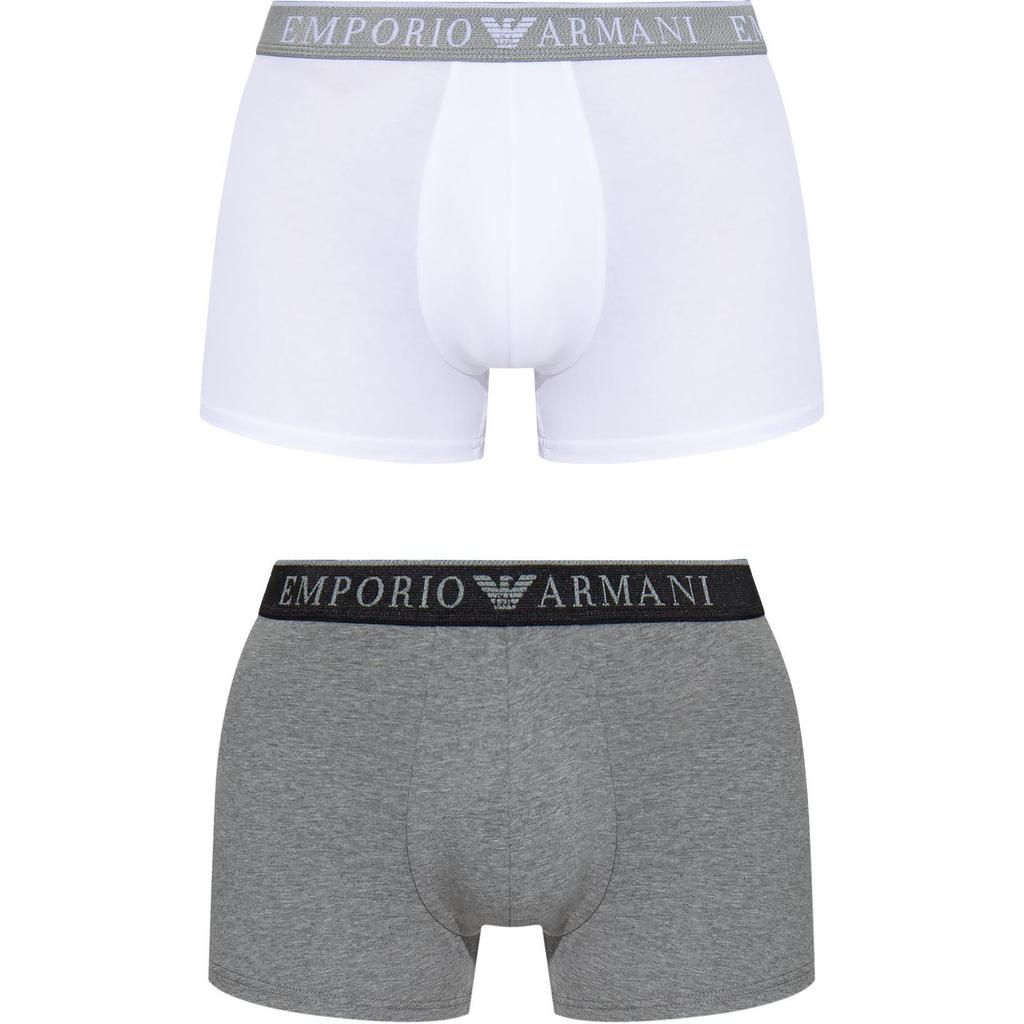 Emporio Armani Logo Letter Print Boxer Briefs 2 Pack Men underwear 1117694-R7201-4149