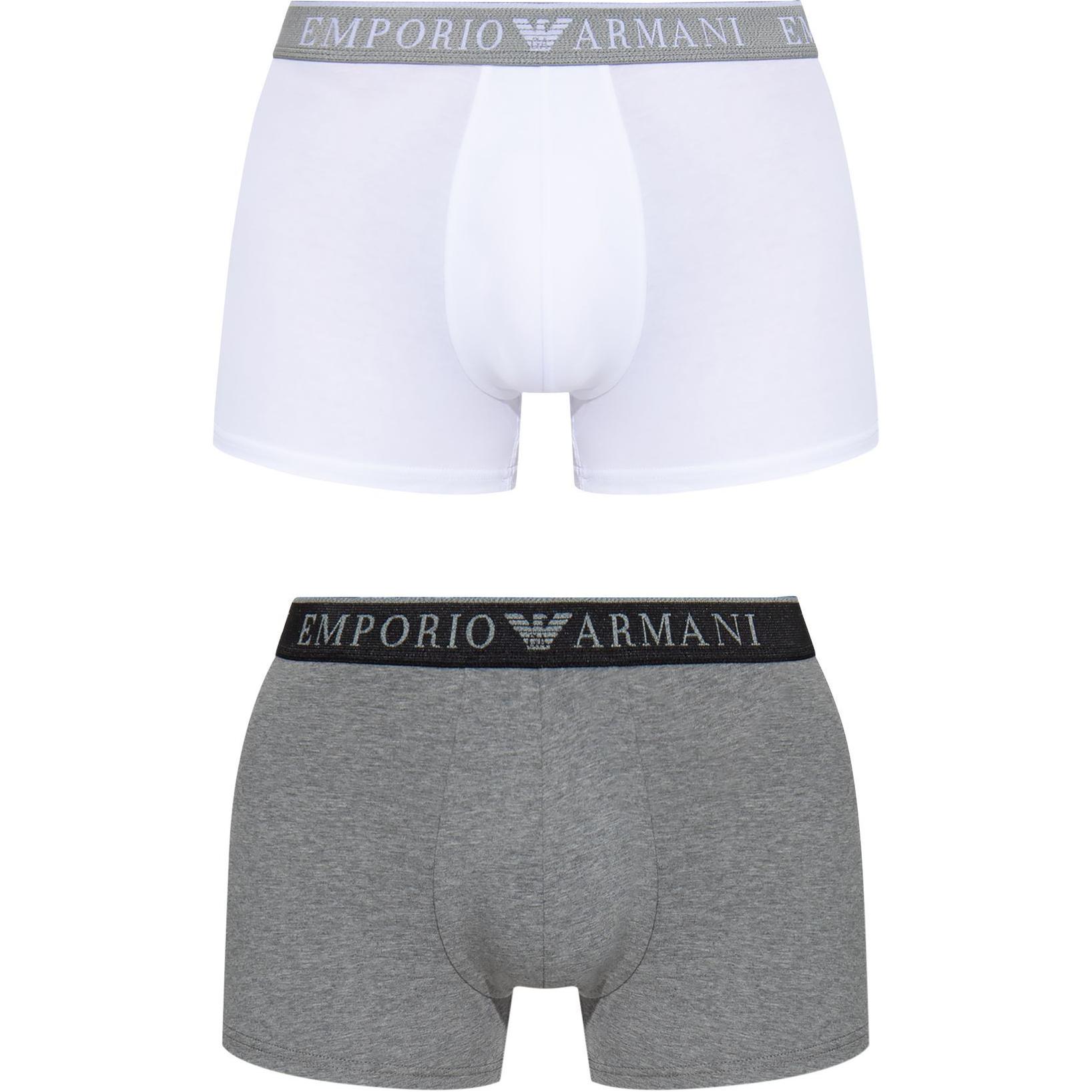 Emporio Armani Logo Letter Print Boxer Briefs 2 Pack Men underwear 1117694-R7201-4149 S