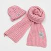 RECLOW HALFNA MUFFLER BEANIE SET PINK