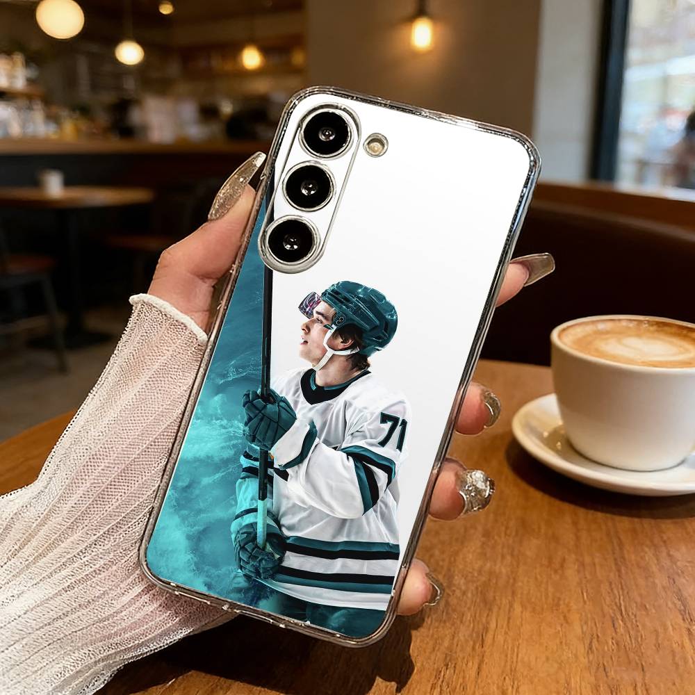 COOL M-Macklin Celebrini Phone Case For Samsung Galaxy S24 S25 S23 S22 S21 Plus S24 S25 Transparent Cover Case