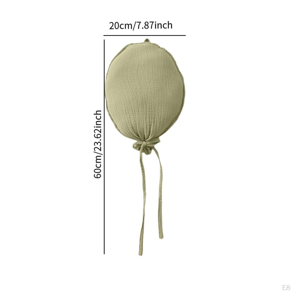 A Minimalist Fabric Balloon Decoration 3D Wall Hanging Easy to Hang 7.87"x23.62" Photo Prop