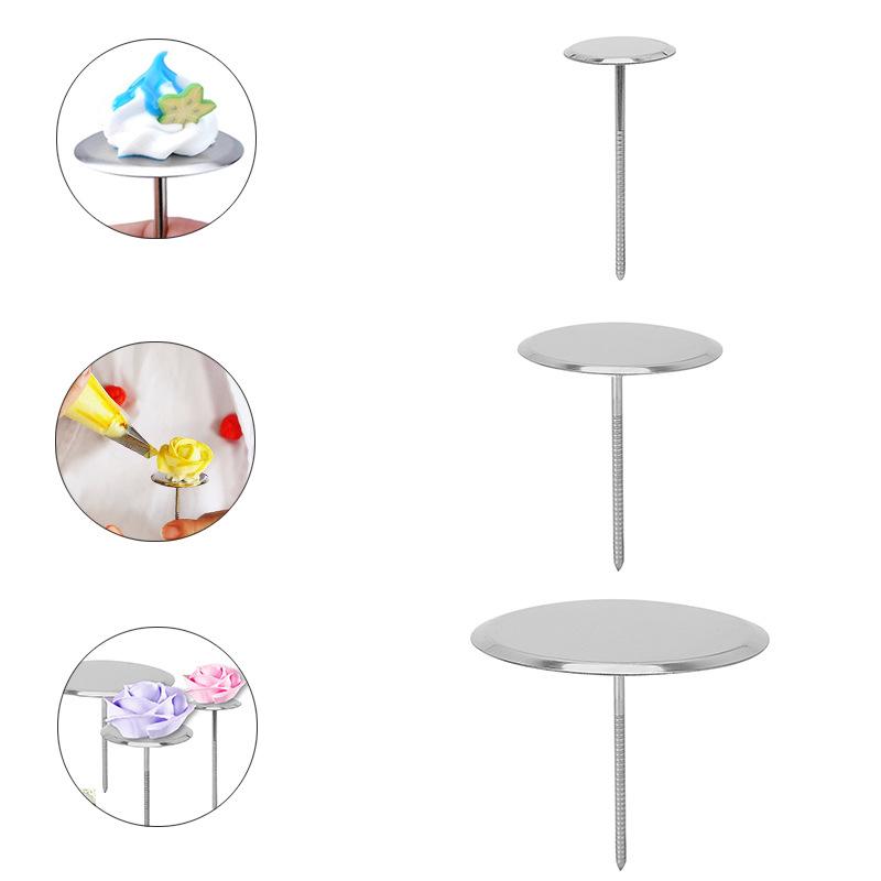 Punte per unghie in acciaio inossidabile per decorare torte, biscotti al cioccolato, fiori, supporti per aghi, vassoio per trasferimento crema, utensili per pasticceria