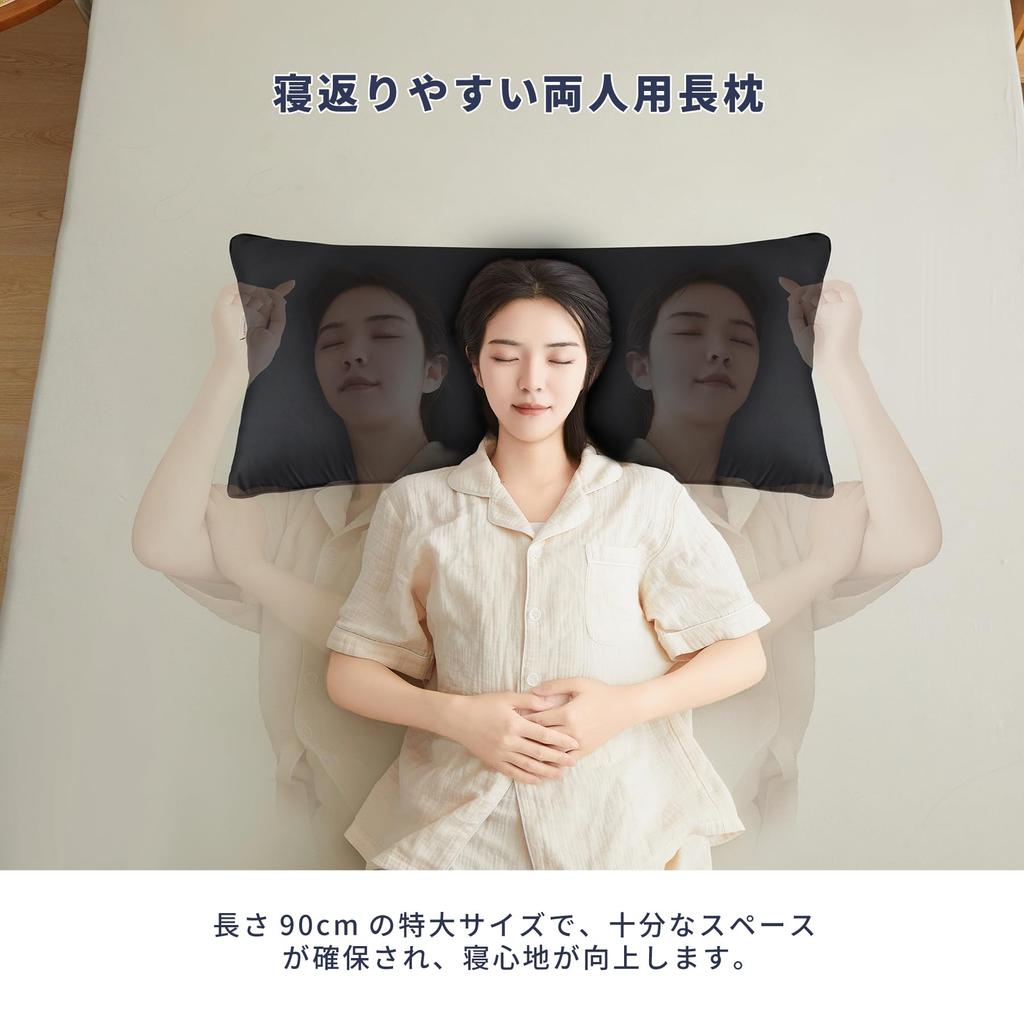 No Neck Popular Made In Luxury Hotel High Resilience Suitable for Sideways Fully 3D Body Pressure Elasticity 90cm X Width 43cm X Height Black Cover