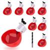 8Pcs Plastic Automatic Chicken Drinker Easy Installation Larger Capacity Duck Drinking Cup Hanging Poultry Drinker Poultry Farm