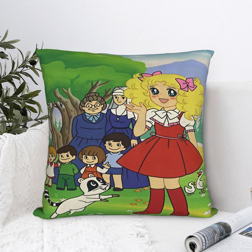 Anime Manga Candy Candy Pillow Case Custom Pillow Cover For Living Room Bed Chair Retro Trendy Pillowcases