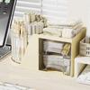 Rotating Desk Organizer with 2 Drawer, Pencil Pen Holder for Desk
