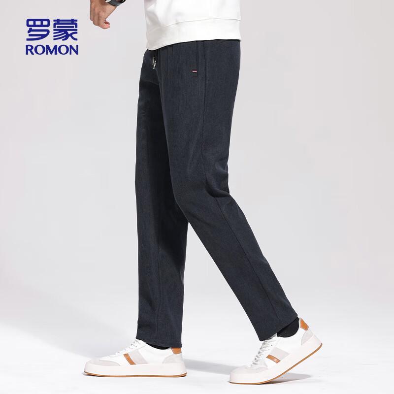 ROMON Men's 502H Thick Corduroy Straight-Fit Casual Pants