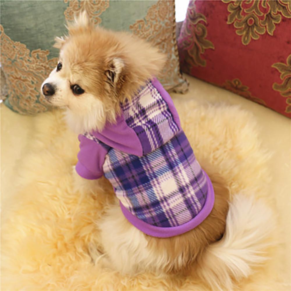 ZX)Dog Pet Clothes Hoodie Warm Fleece Puppy Coat Apparel uygun