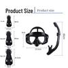 YBLKJ Adult Snorkeling Mask, Snorkel & Fins Set