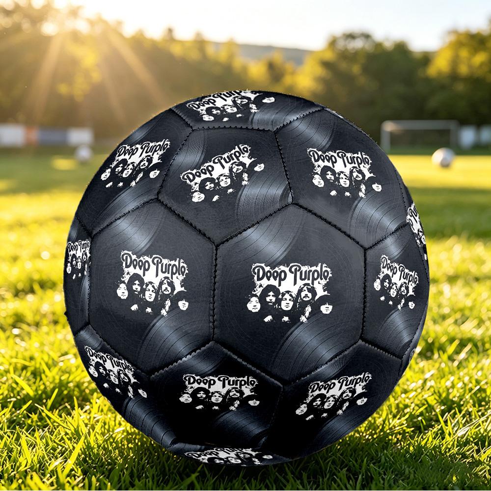 Deep Purple Print Standard Size 5 Soccer Ball Durable Shock?Absorbing Ball For Training Match Outdoor Play