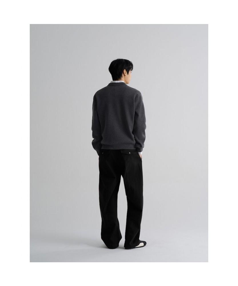 8seconds Double-Weave Basic Round Neck Knit Ash