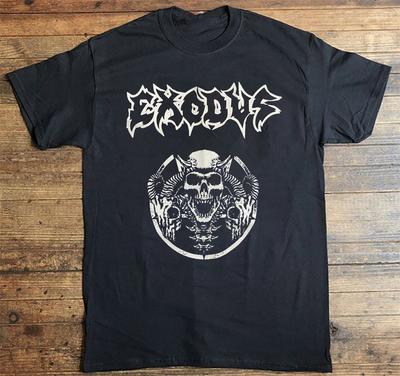 NUOVA Maglietta Band Exodus Regalo Per Fan Rara Nera Tutte le Taglie