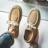 Fashion Fashion Loafers for Men's Suede Leather Casual Shoes Men Light Lace-up Comfortable Driving Flats Mens Outdoor Oxfords Shoes