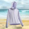 Summer Ice Silk Sunscreen Clothes Men's and Women's Thin Breathable Hooded Jackets Outdoor UV-proof Skin Clothes LOGO